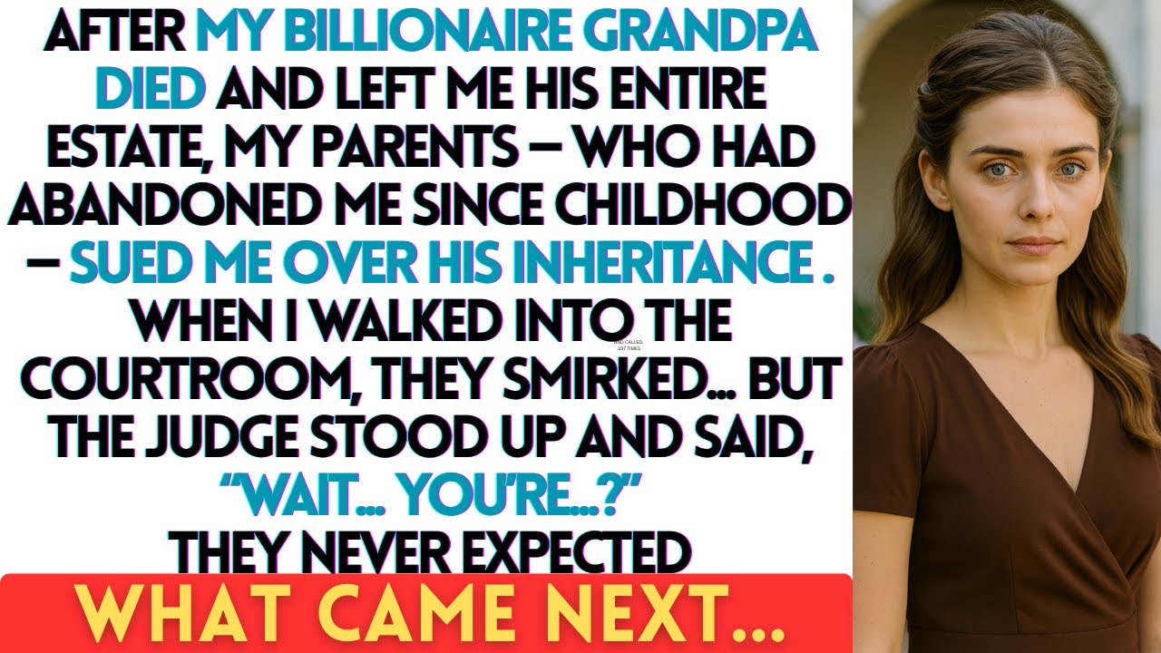 After My Grandpa Died, My Parents Sued Me Over His Inheritance, But When I Walked In