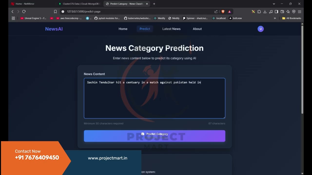 News Category Classification Web App | AI-Powered ML Project | Naive Bayes & Flask