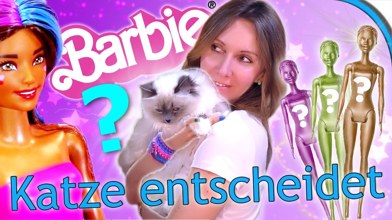 Katze entscheidet, welche Barbie Color Reveal ich auspacke 🐱💕 Einhorn, Meerjungfrau oder Fee 🦄🧜🏼‍♀️