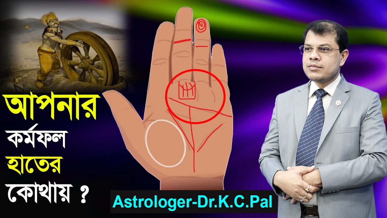 আপনার কর্মফল হাতের কোথায়। Where is your karma at hand। Palmistry।Astrologer -Dr.K.C.Pal