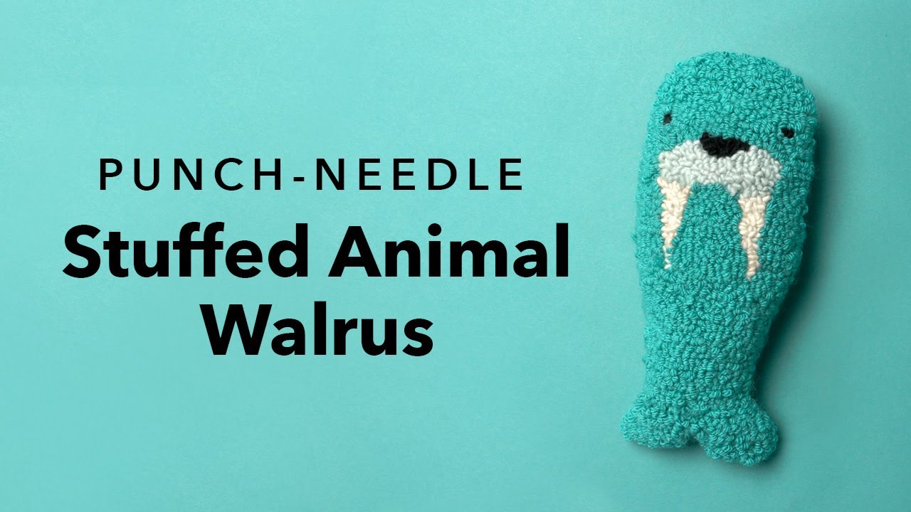 Punch Needle Project for Beginners: DIY Stuffed Walrus