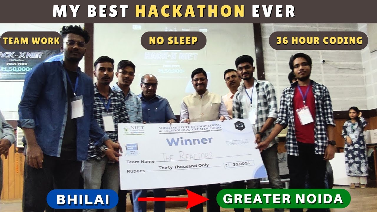 #vlog4 My Best Hackathon Ever | Winner | 36 Hour Hackathon 😴😍😎