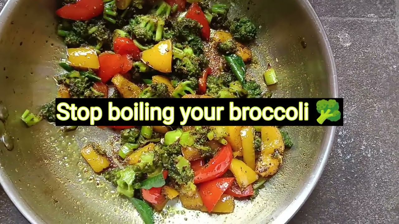 👉 Quick & Healthy Broccoli Capsicum Stir Fry Recipe 🥦 | Easy Veg Recipe #broccoli  #cooking #food 