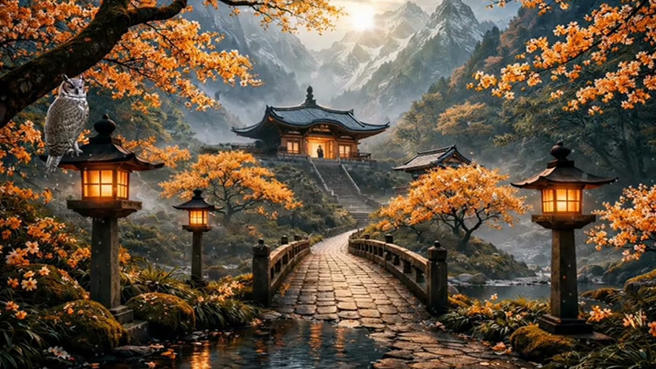 Japanese Mountain Temple Ambience | Quiet Focus Music for Study, Relaxation & Mindfulness