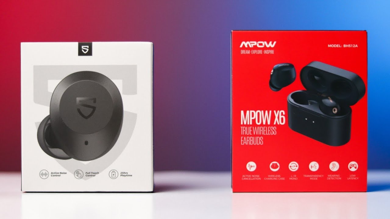 Soundpeats T2 VS Mpow X6 | Best Budget Active Noise Cancelling Earbuds 🤔