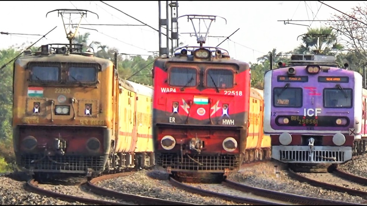 🔥Dangerous 90° Curves Action | GaribRath + InterCity + Teetsa Torsa Express Trains | Furious Wap-4