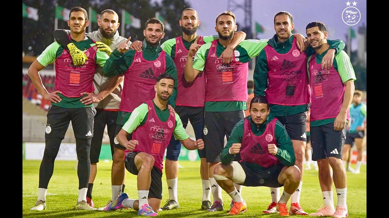 الحصة التدريبية الأخير للخضر عشية المواجهة الودية أمام منتخب رواندا