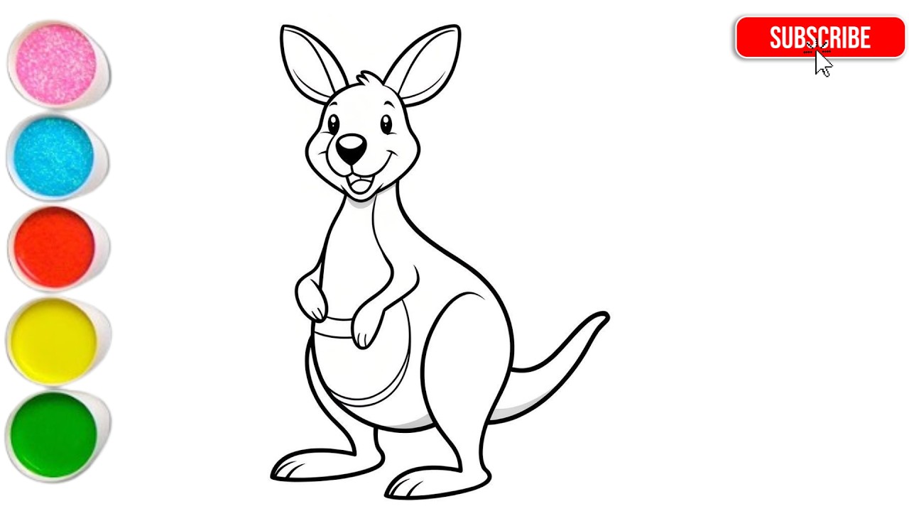 Kangaroo Drawing and Coloring for Kids | JJ Colors Fun Art for Children #kidslearning #jjcolors