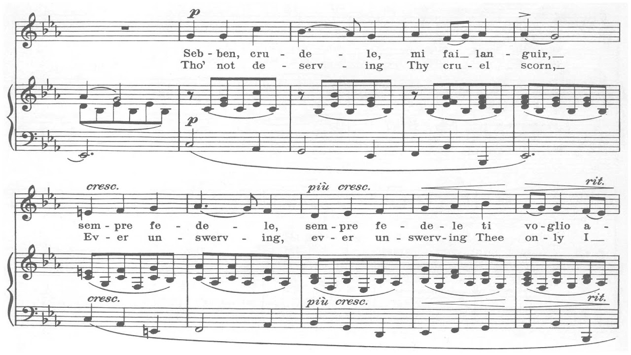 Sebben, crudele(A. Caldara)반주 Piano Accompaniment