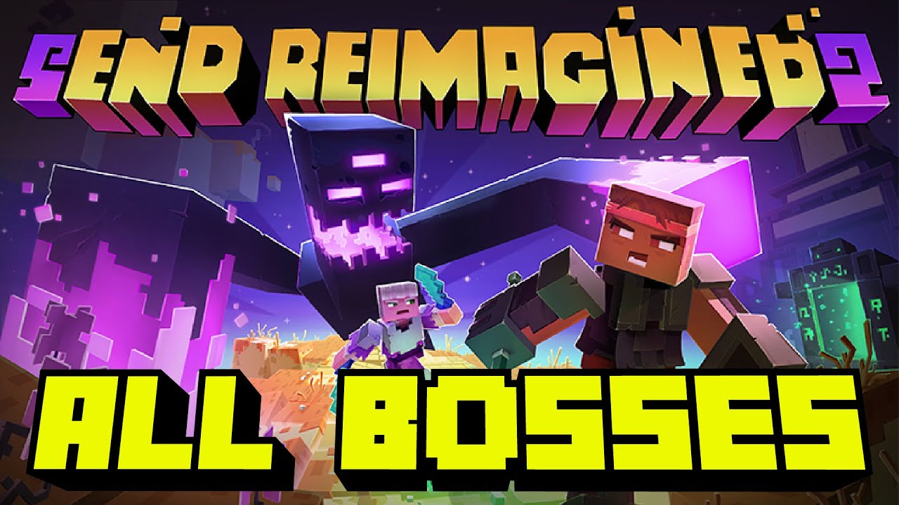 Minecraft End Reimagined All Bosses/All Boss Fights | Minecraft Marketplace Mod (PC, PS4, Mobile)