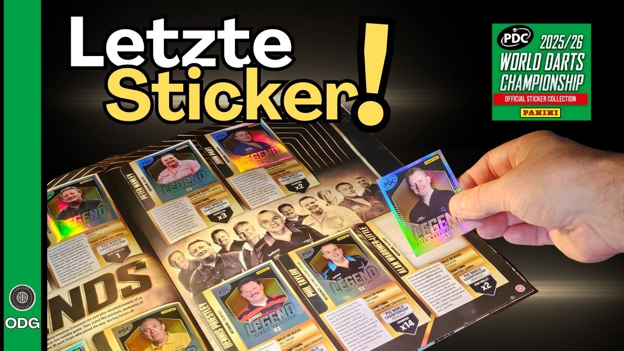 Album voll! Panini Darts WM + gro&szlig;es Sticker Giveaway!