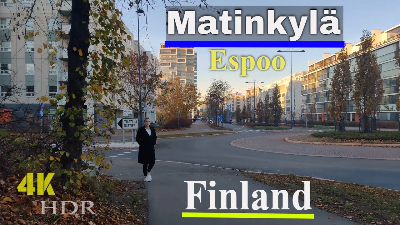 Finland small City walks: Sunny Autumn walk in Matinkylä Espoo#shorts #travel