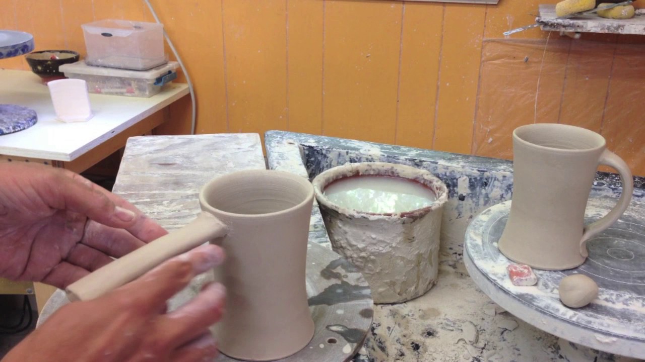 Pulling a Handle on a Pottery Mug