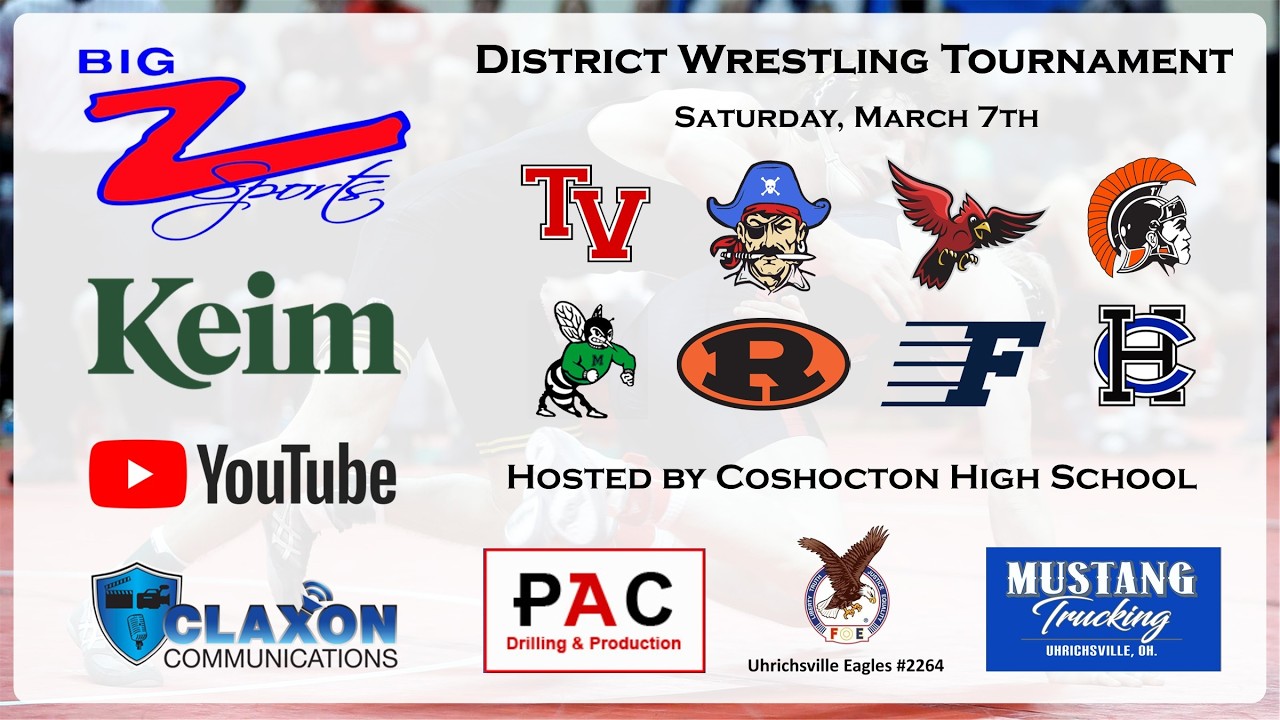 OHSAA D3 Wrestling Districts at Coshocton - High School Wrestling from BIG Z Sports