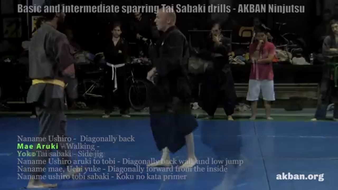 How to do the combat Ninjutsu Tai Sabaki drills for sparring - AKBAN Ninjutsu training