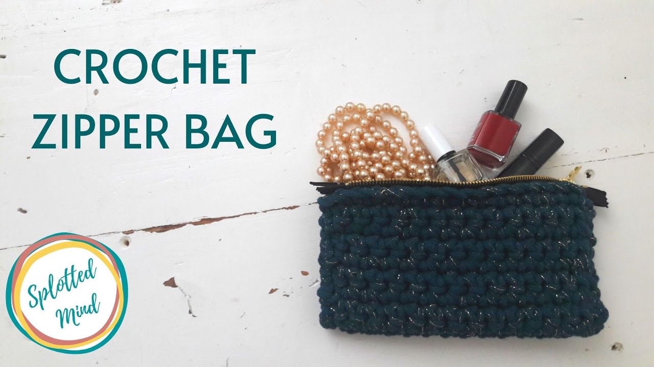 How to crochet a zipper bag / Jak zrobić na szydełku torebkę z zamkiem błyskawicznym