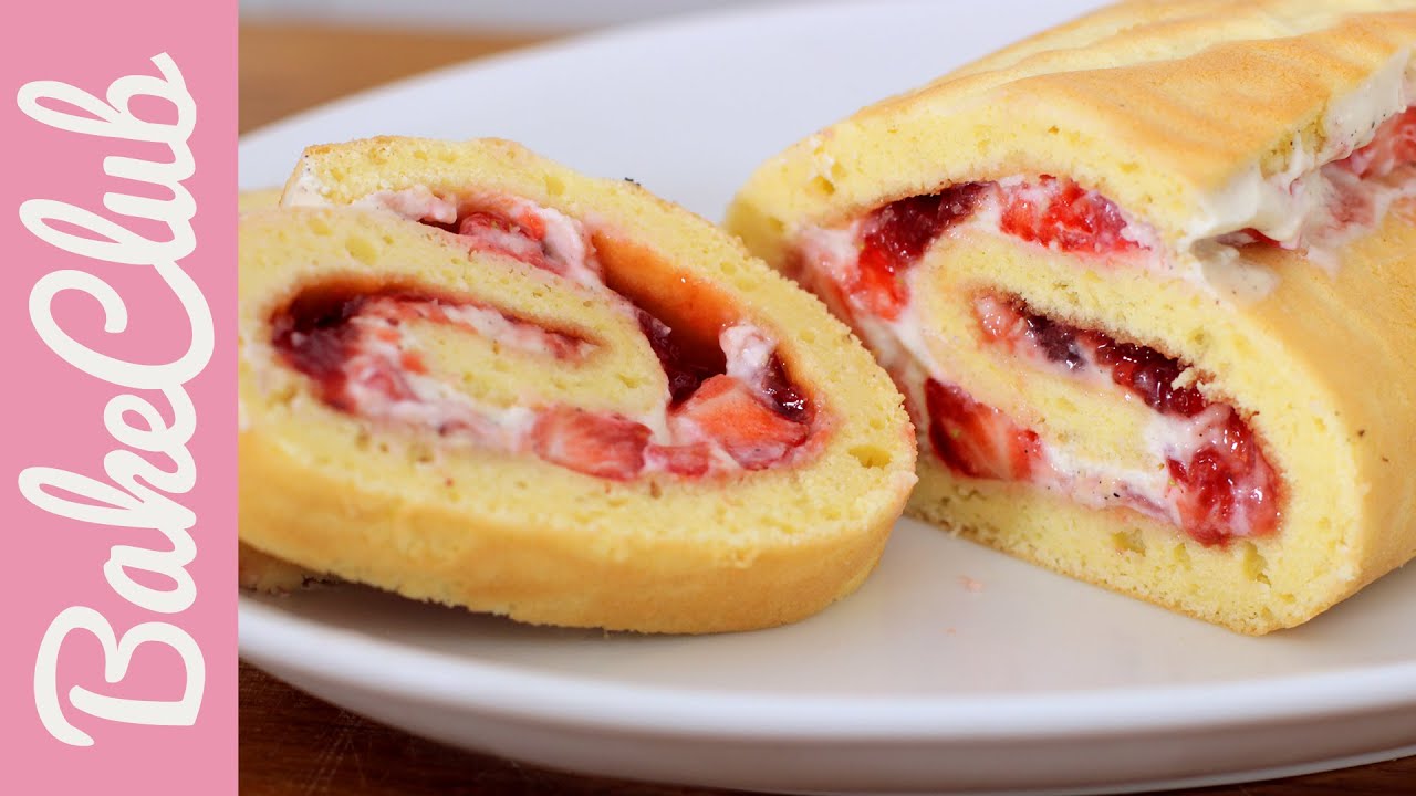 Erdbeer-Mascarpone-Rolle | BakeClub