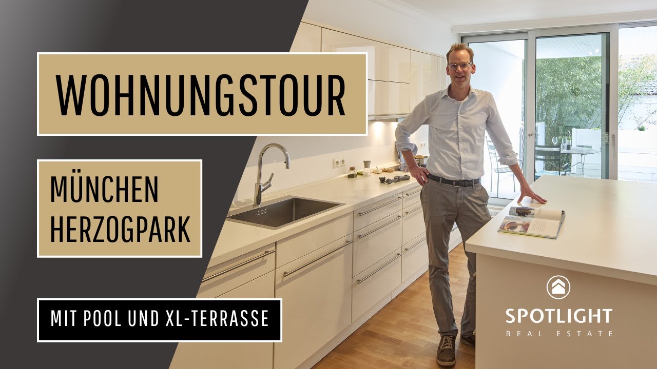 Videorundgang - Mietwohnung München-Herzogpark 4,5 Zimmer + Pool
