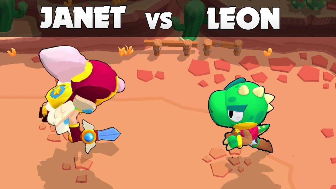 JANET vs LEON | 1vs1 | Brawl Stars