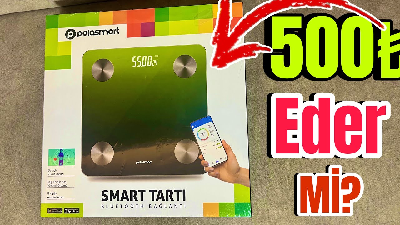 BİM'den Aldım!Polosmart Akıllı Tartı Kutu Açılışı 📦 Detaylı İnceleme | Vücut Analizi Nasıl Yapılır?