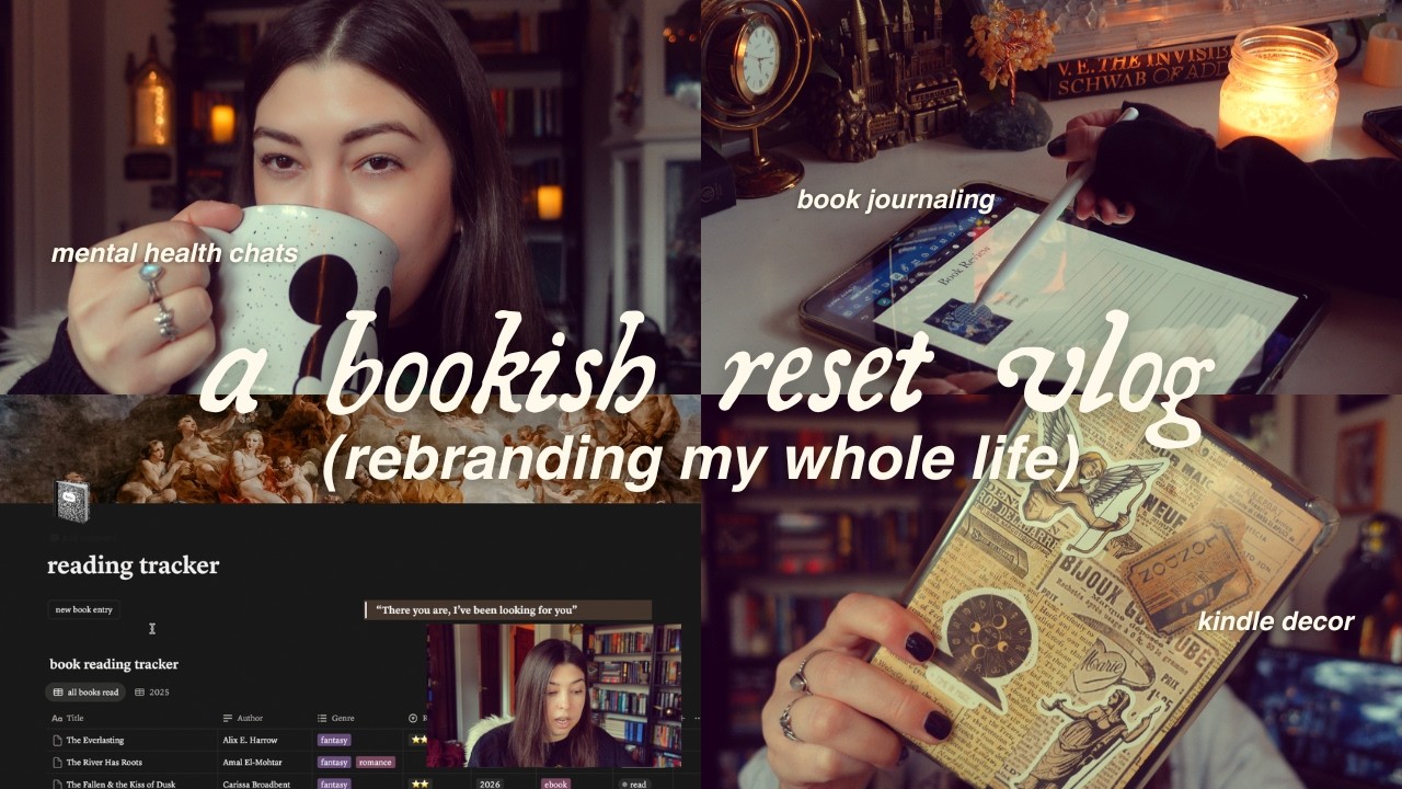notion updates, ipad book journaling, kindle decor & real chats » a bookish reset vlog