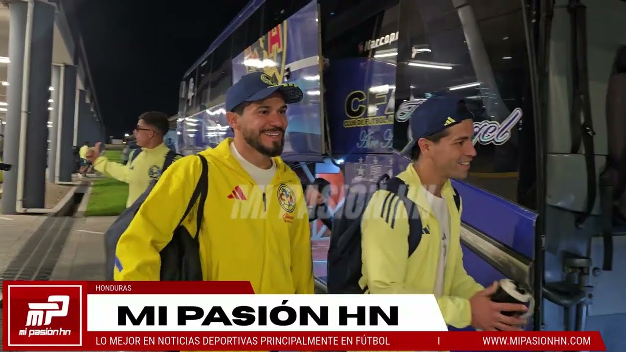Video exclusivo de la llegada del América de México a Honduras. El martes enfrentan al Olimpia