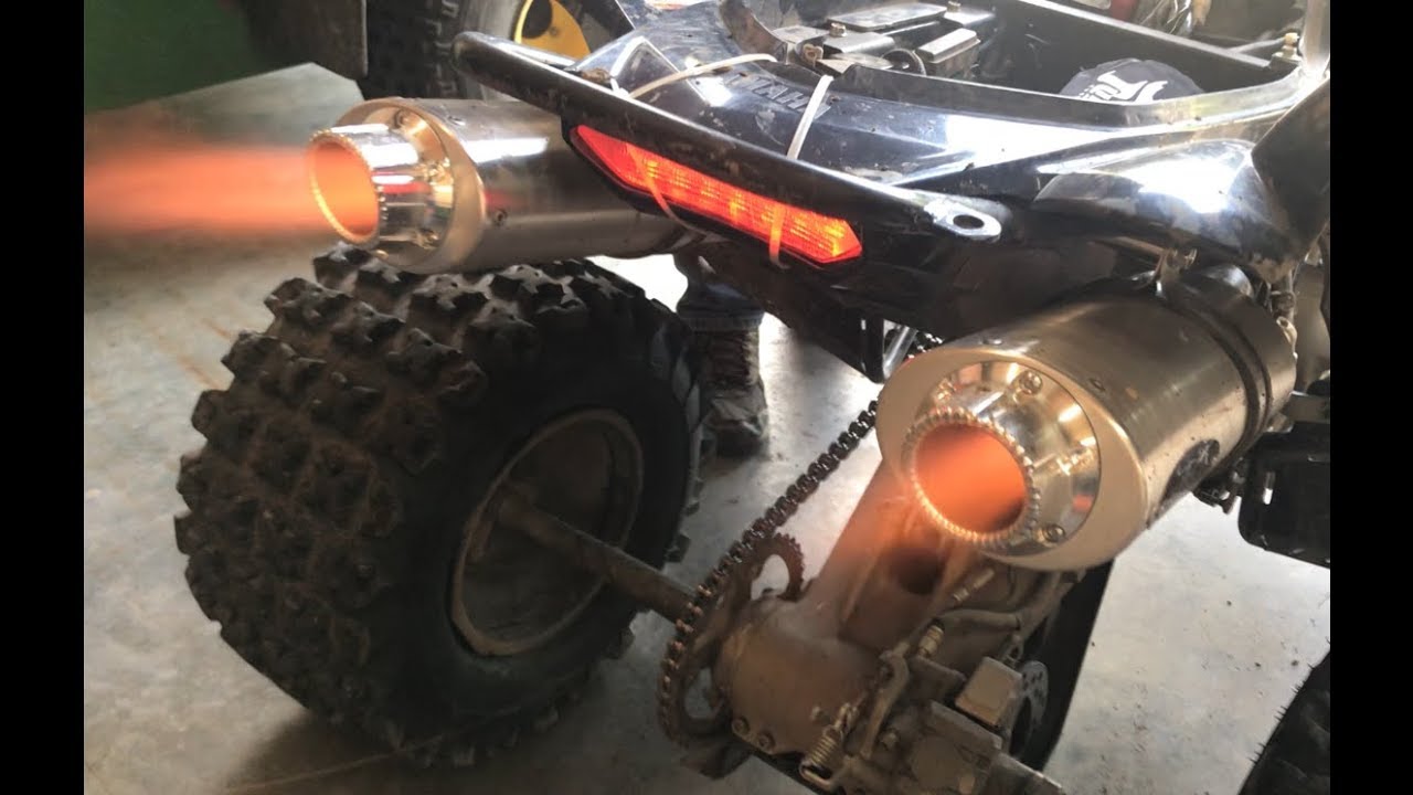 2014 Yamaha Raptor Barkers Dual Exhaust Comparison
