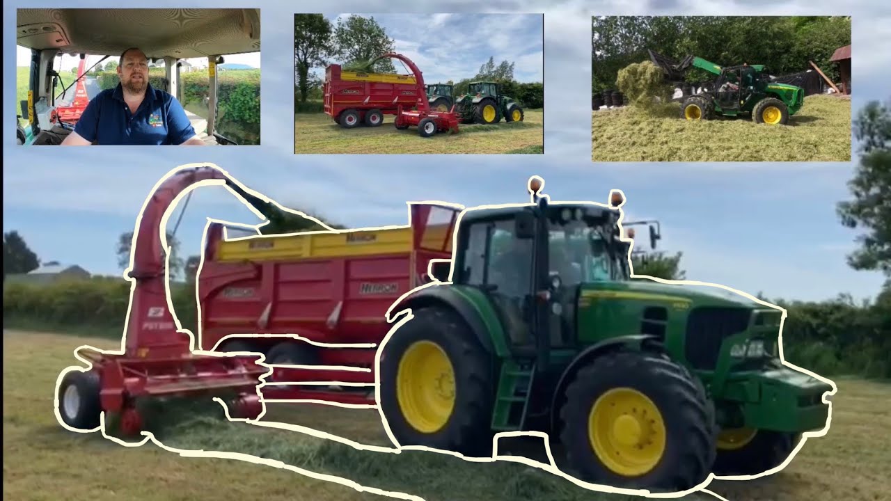 Lifting silage.... JF900 in the grass