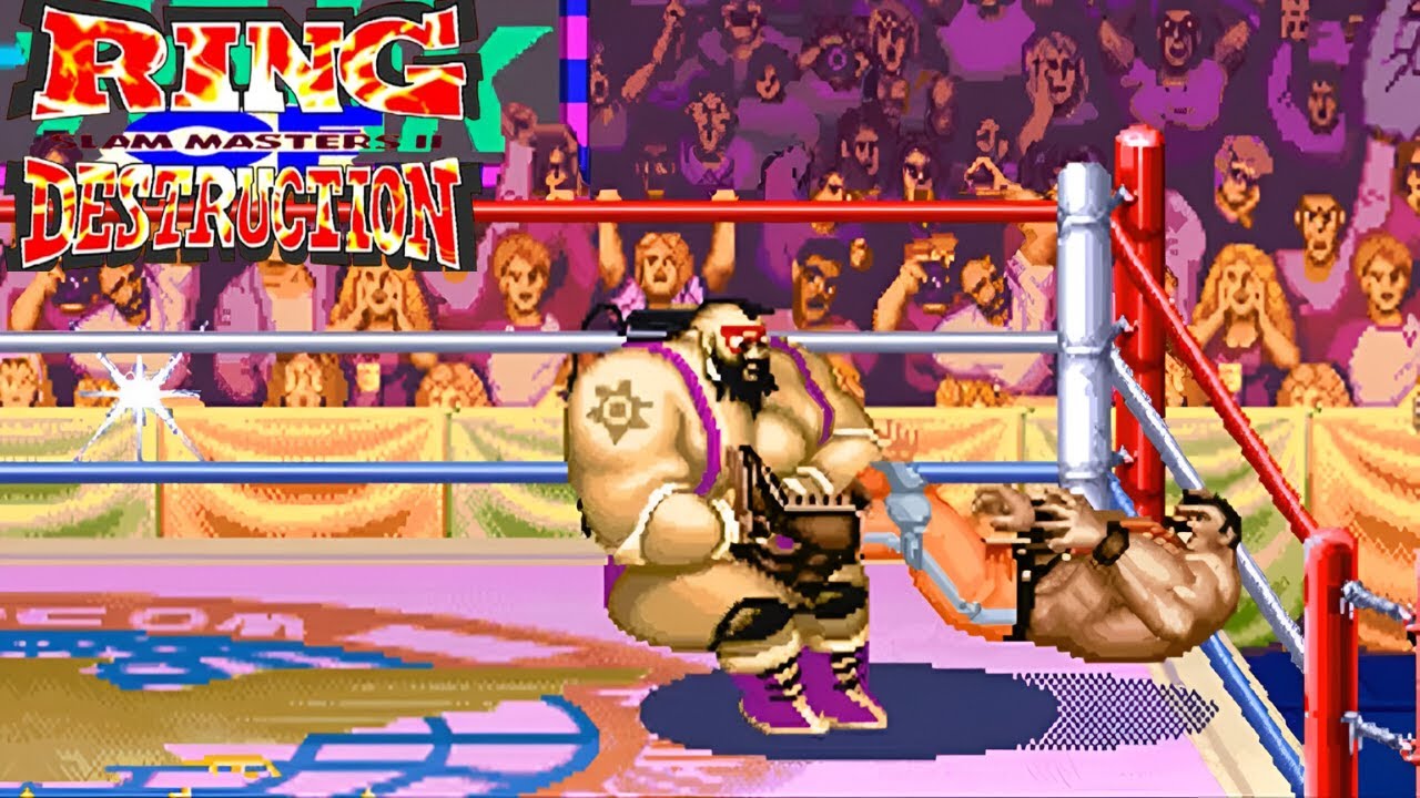 Ring of Destruction: Slam Masters II - Jumbo (No Death) Arcade 1994 60FPS