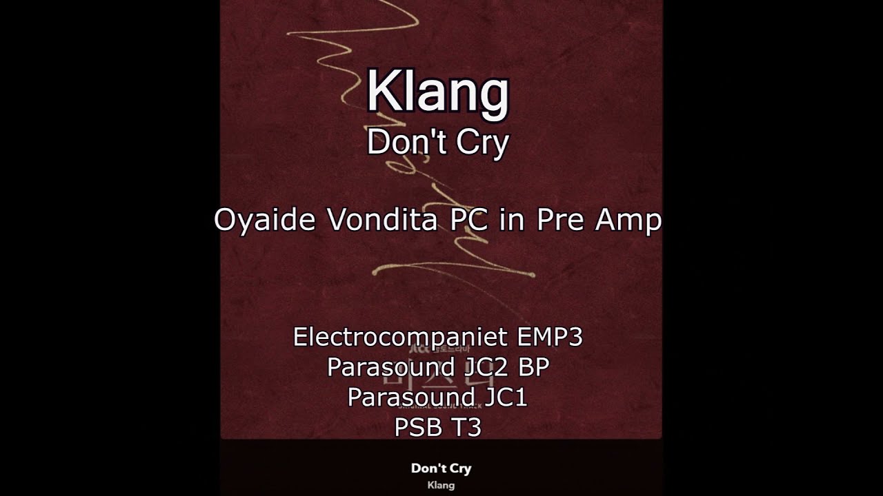 Klang - Don't Cry (Vondita)
