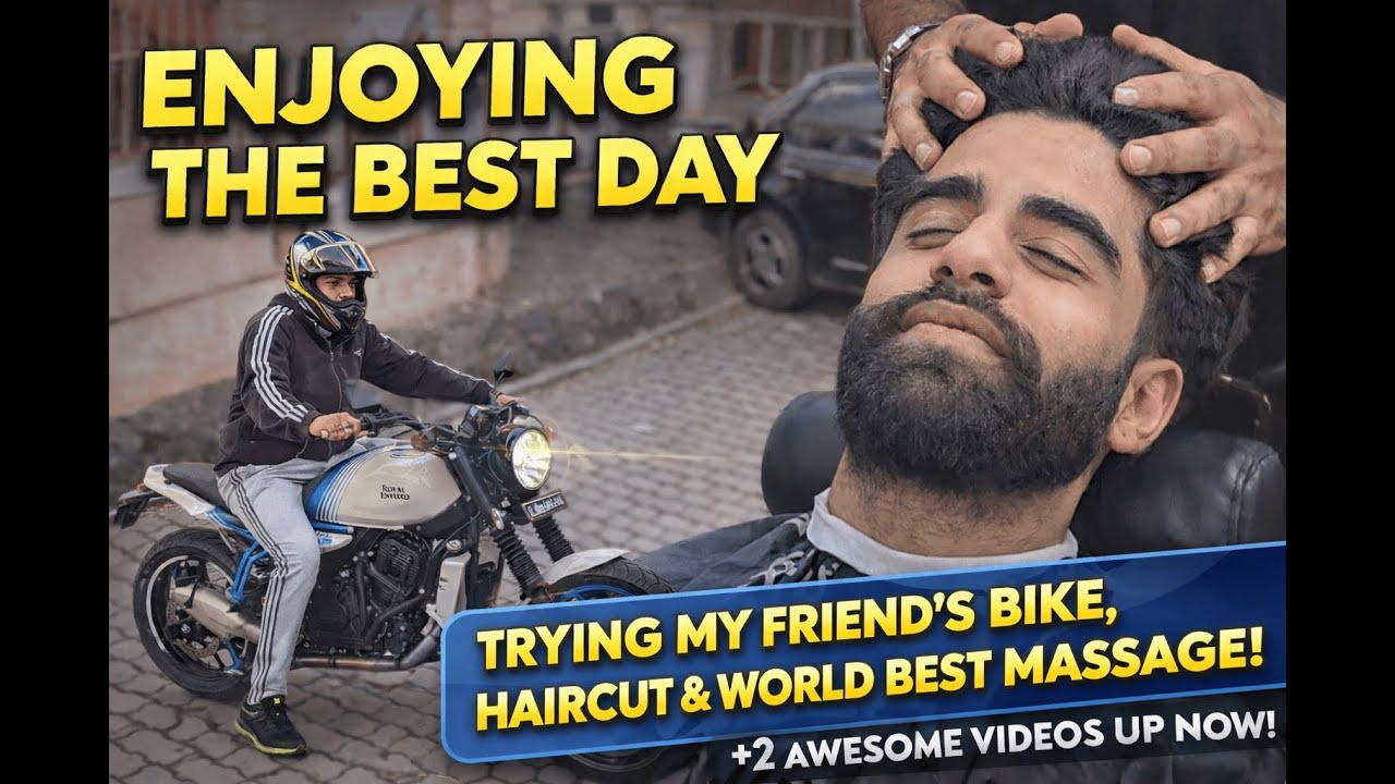 Trying My Friend’s Bike 🚀 | Fresh Haircut & World’s Best Massage!   