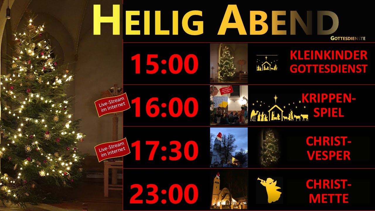 Weihnachtsgottesdienste in der Apostelkirche