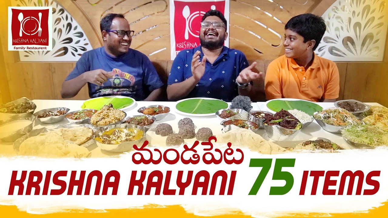 MANDAPETA lo Krishna Kalyani | 75 ITEMS Feast | CRAB, FISH, PRAWNS | Food Monks