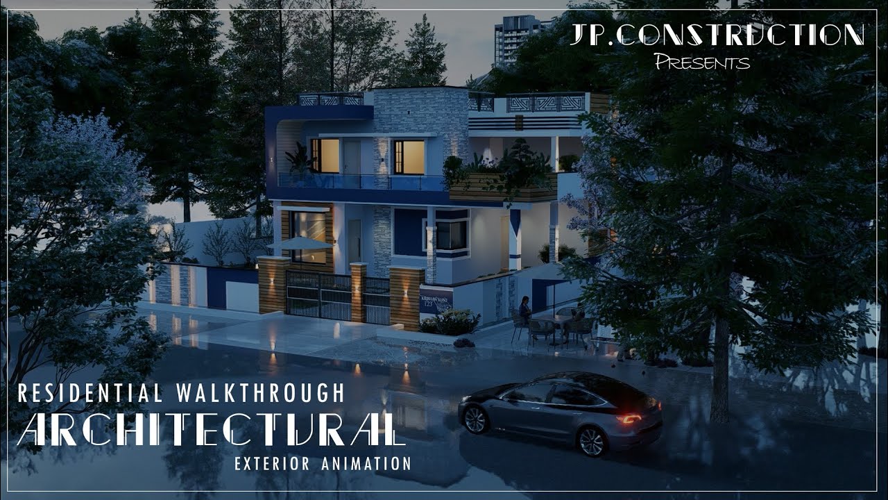 Exterior Walkthrough| House 3d animation | Himachal Project 🏡