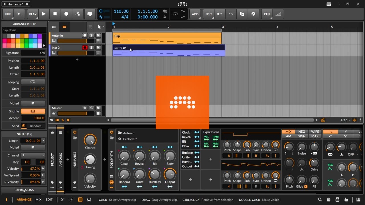 Bitwig - Очеловечивание
