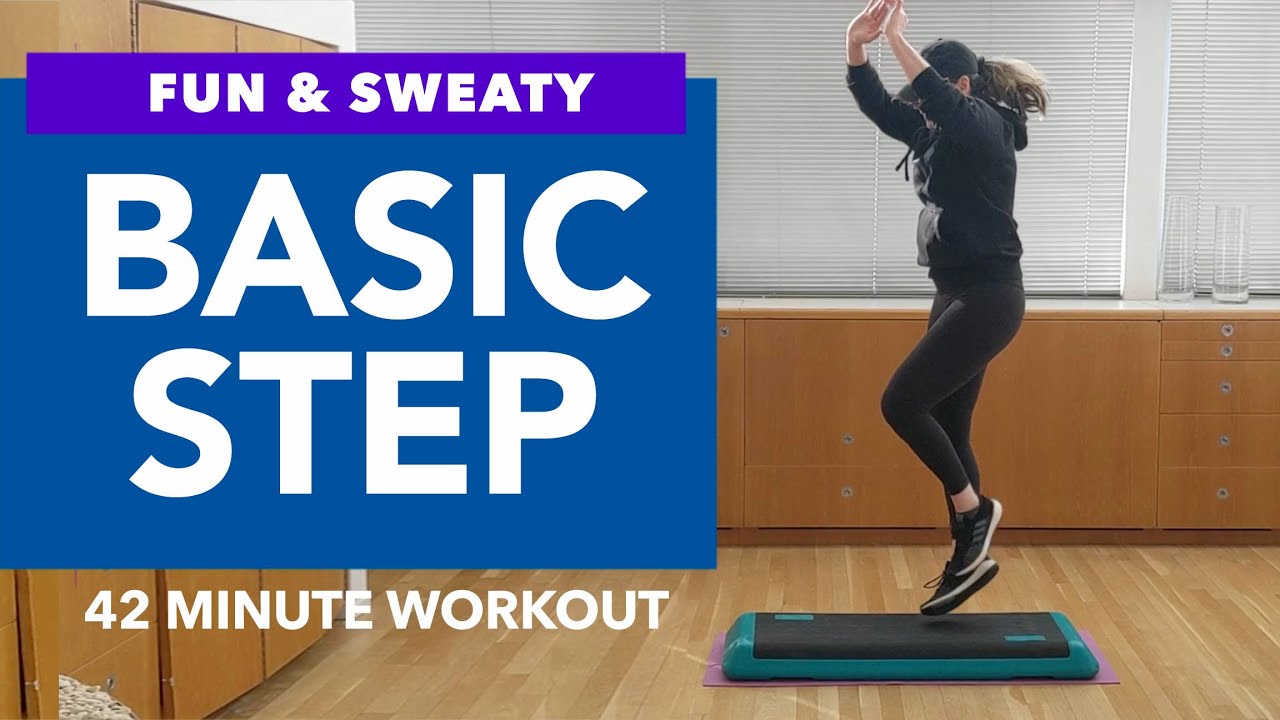 Basic Step Aerobics Cardio Workout #9 (42 MIN) Fun Home Workout