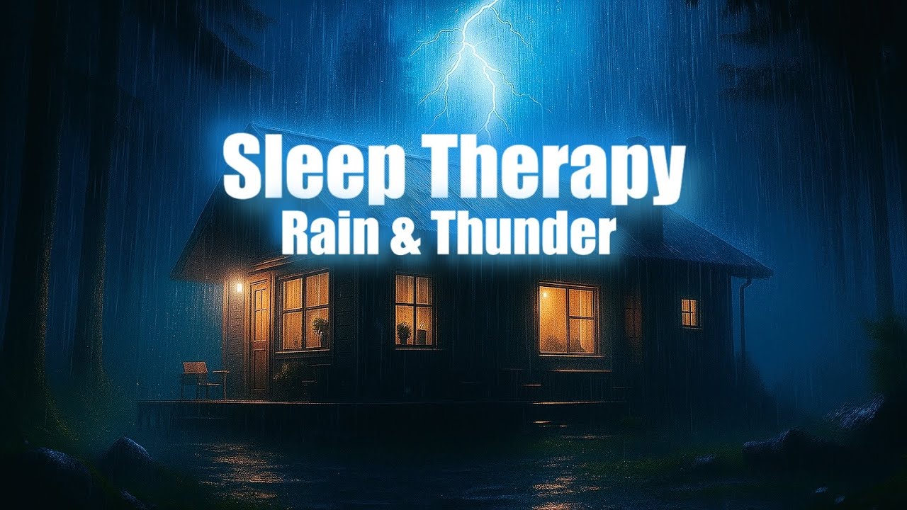 Rain Sounds for Sleeping 😴 Heavy Rain & Thunderstorm for Deep Sleep & Relaxation at Night