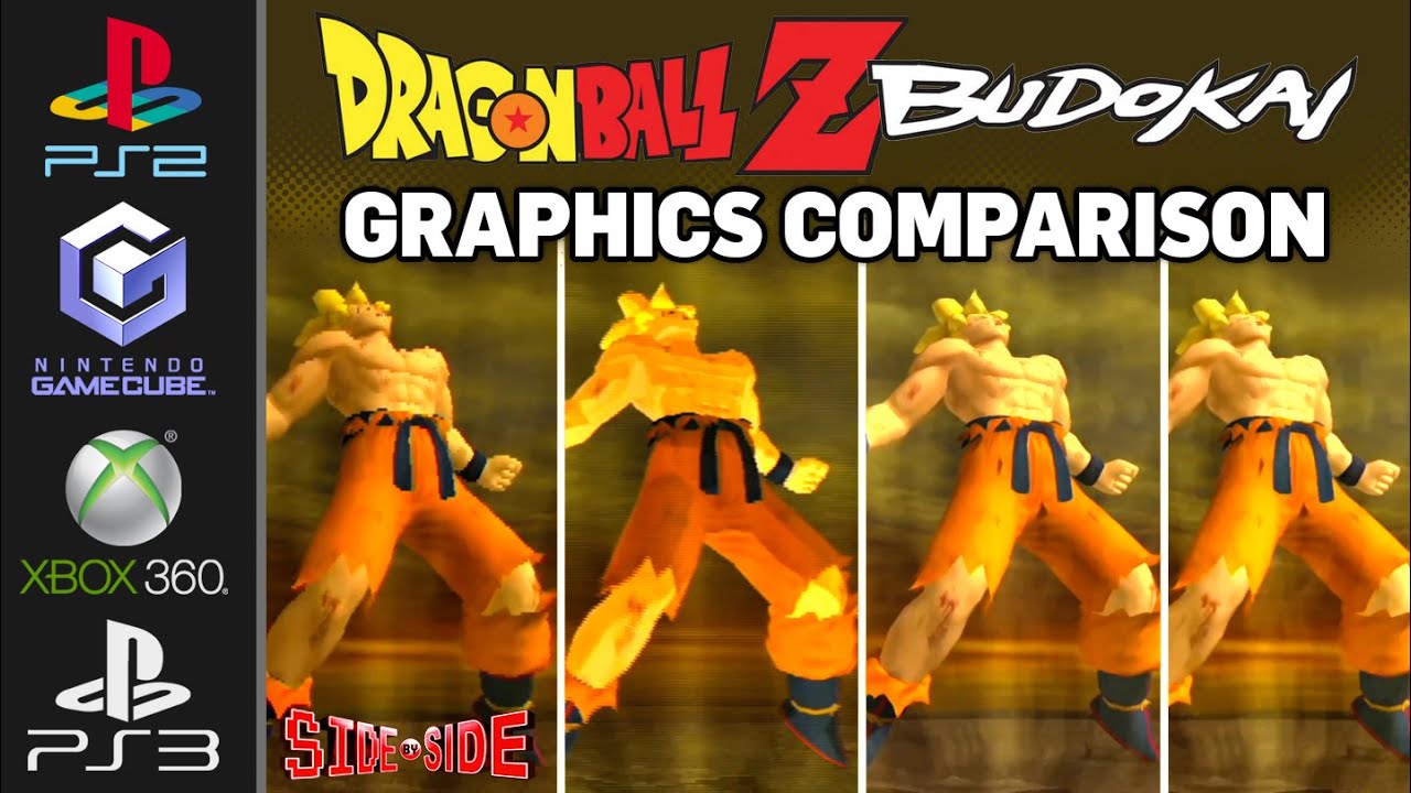 Dragon Ball Z Budokai | Graphics Comparison | PS2 Gamecube PS3 XBOX360 | Side by Side