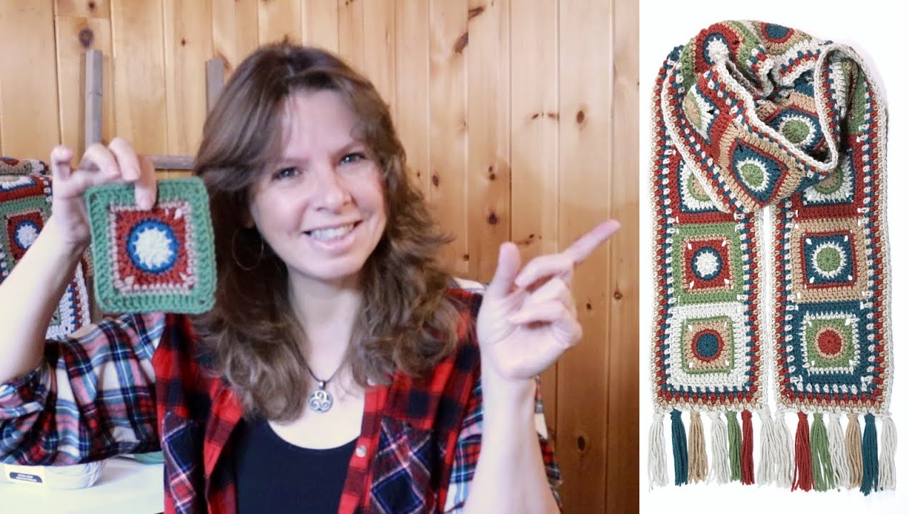 Modular Crochet for Beginners - Crochet this Colourful Scarf