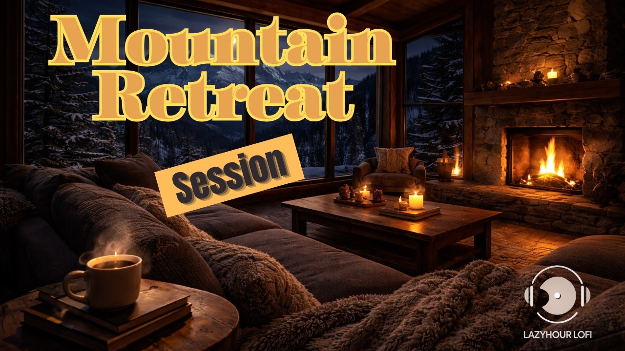 Mountain Retreat Session ❄️ Cozy Winter Lofi Beats by the Fireplace | Study & Relax Music