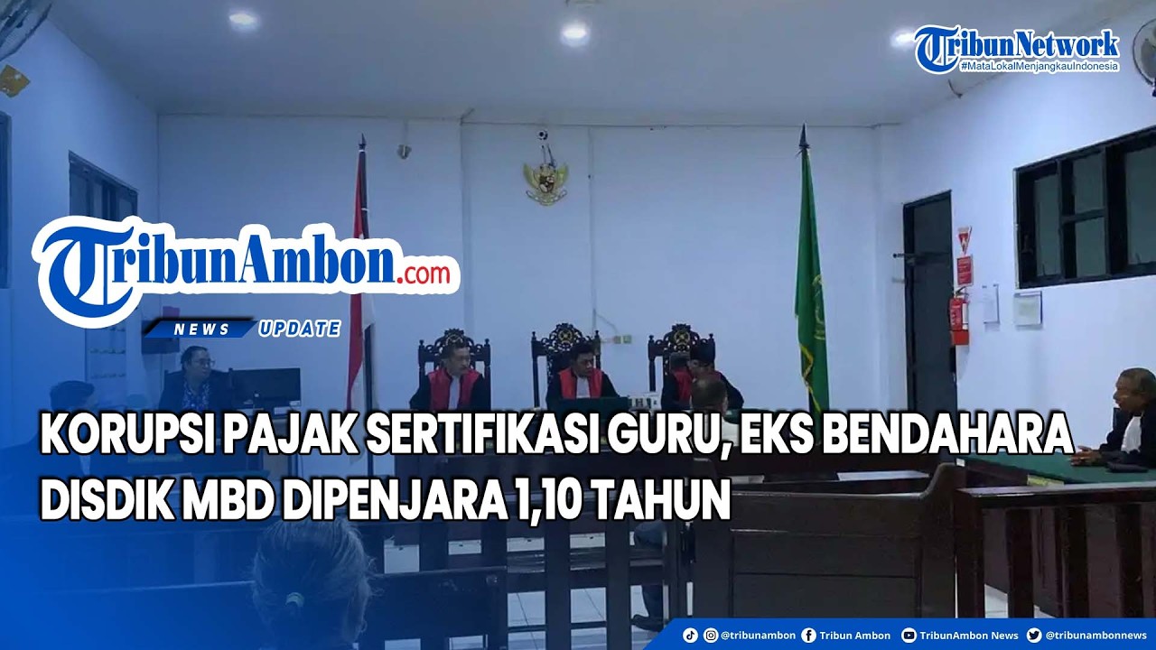 Korupsi Pajak Sertifikasi Guru, Eks Bendahara Disdik MBD Dipenjara 1,10 Tahun