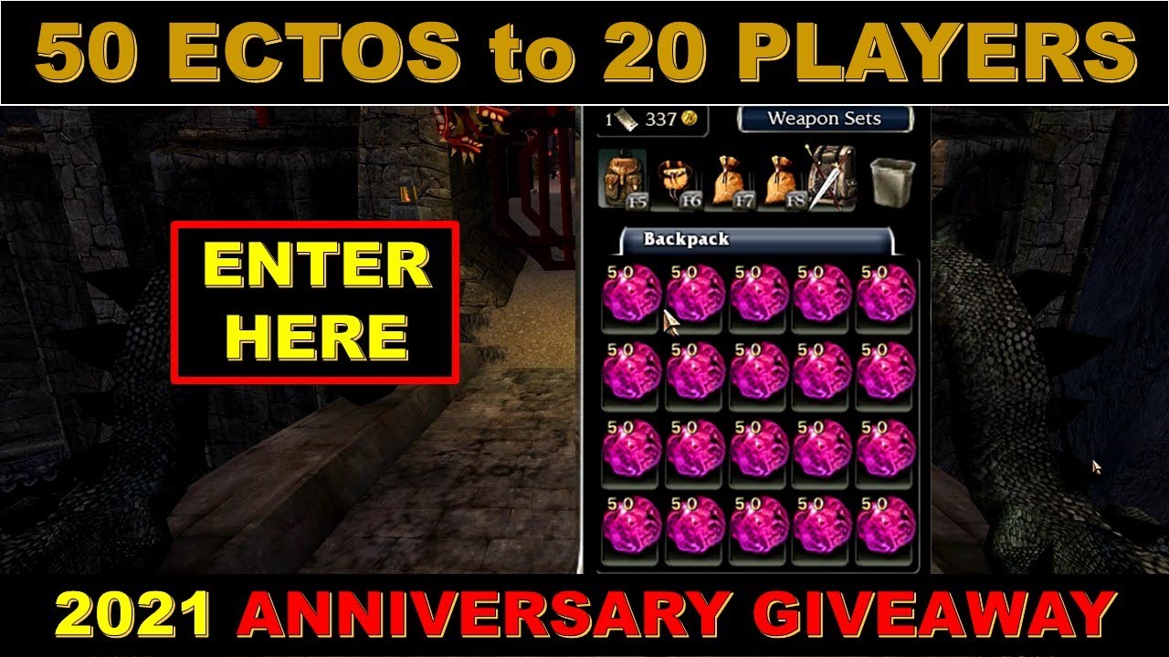 Guild Wars 2021 ANNIVERSARY GIVEAWAY! 50 Ectos to 20 Players! ENTER HERE!