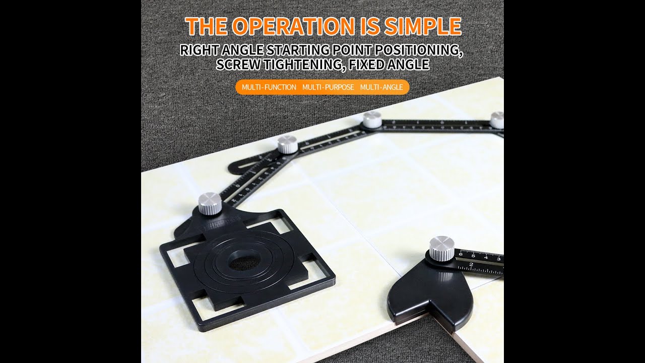 That's why multi-angle ruler is very important for installing floor tile and a round hole in tile