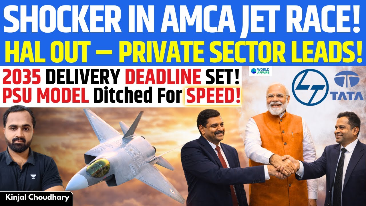 AMCA Shock: HAL Out, Tata-L&T-Bharat Forge Take Charge | 2035 Deadline Forces Big Shift | Kinjal