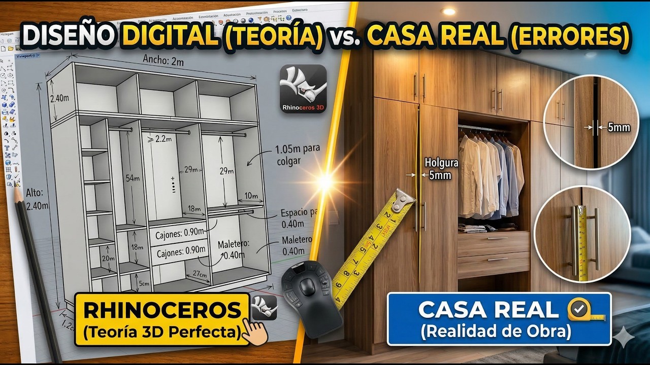 Clóset Real vs. Modelado 3d - Parte 6: Módulo básico