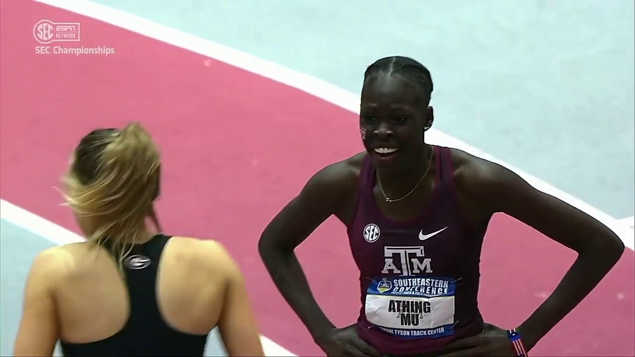 Women's 800 Meters Collegiate Record - 1:58.40 : Athing Mu, Texas A&M @ 2021 SEC Indoor Champs