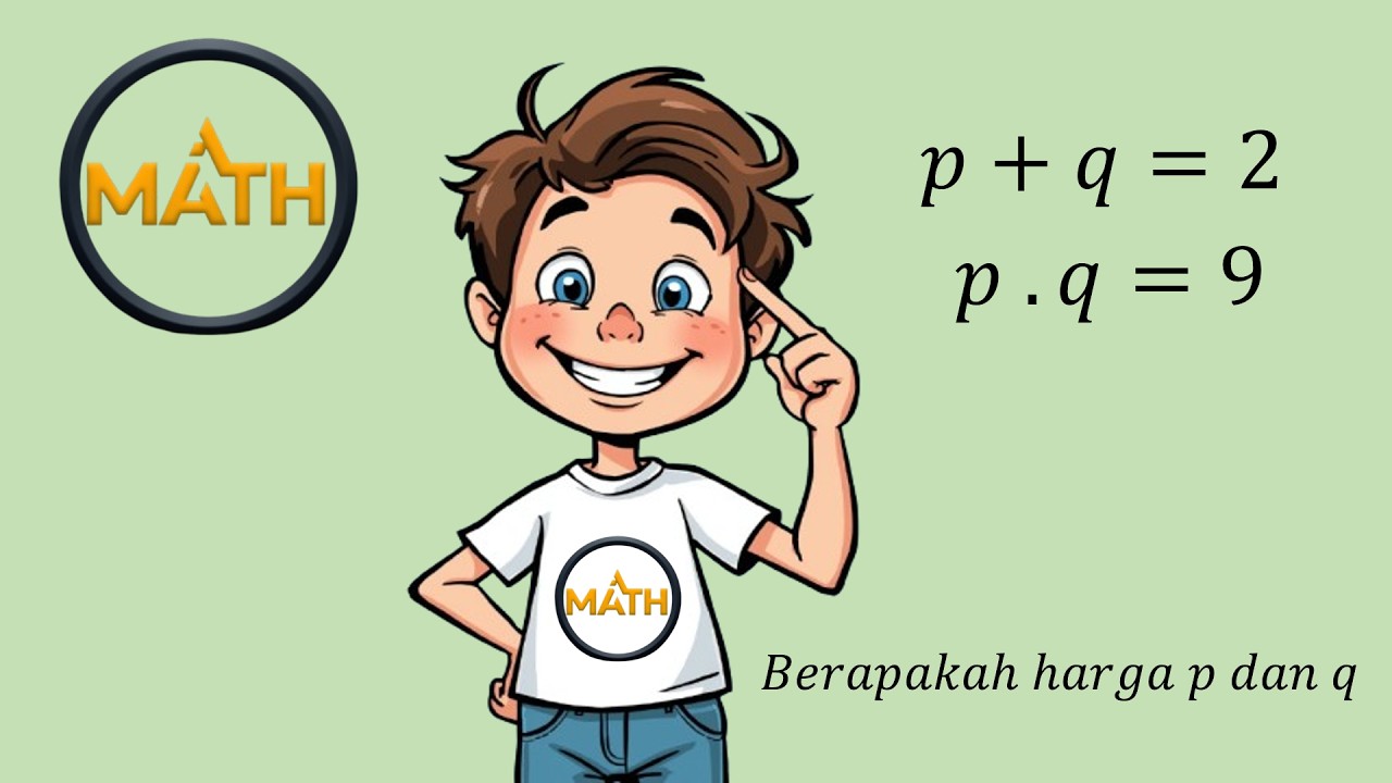 Latihan soal matematika dan verifikasinya. |”p + q = 2 dan p . q = 9”