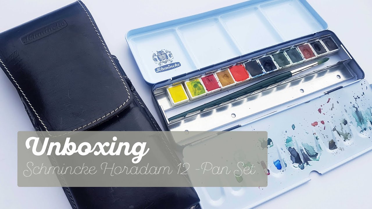 Unboxing The Schmincke Horadam 12 Pan Set With Leather Case