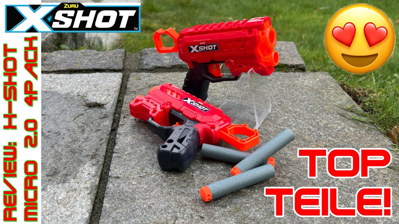 Zuru Xshot Micro 2.0 Excel 4er Pack | Unboxing, Review & Test | Deutsch | OWL Nerf Community