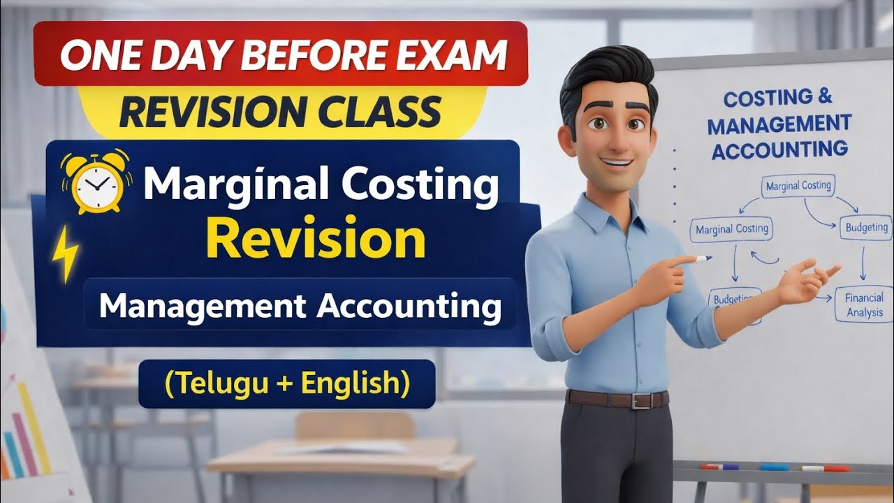 👉 CMA Marginal Costing Last Day Revision 😱 | Guaranteed Exam Marks | Telugu